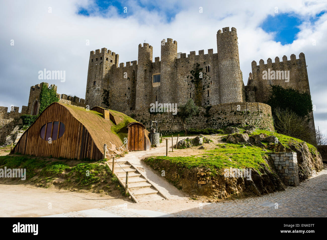 The castle, Obidos, Estremadura, Portugal, Europe Stock Photo