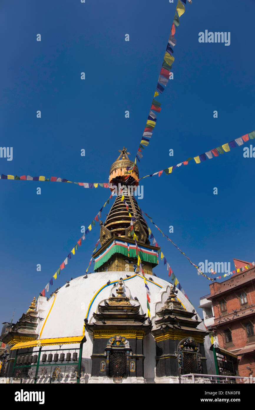 Shree Gha Buddhist Stupa, Thamel, Kathmandu, Nepal, Asia Stock Photo