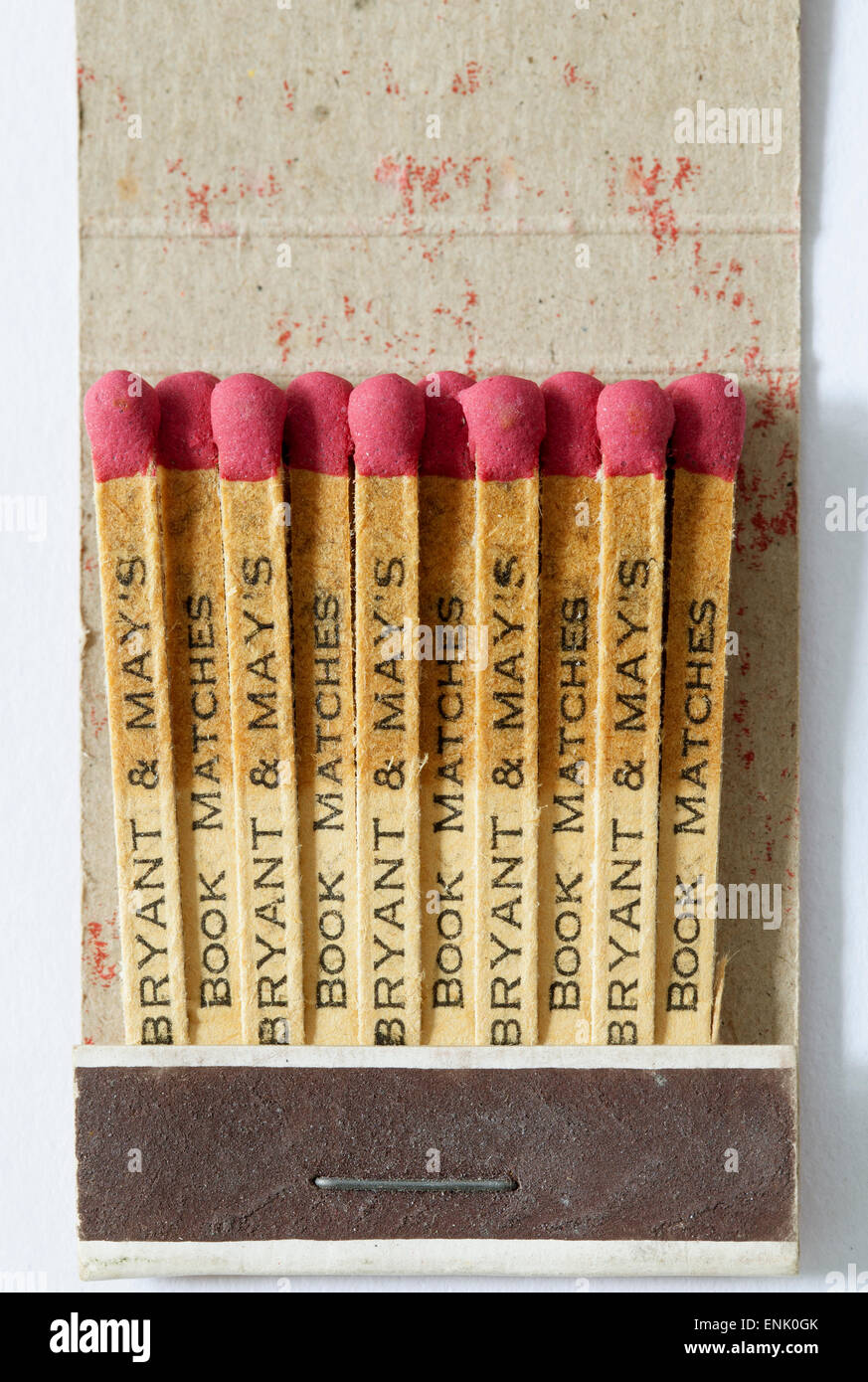 Vintage Matchbook advertising Bryant and May Book Matches Stock Photo