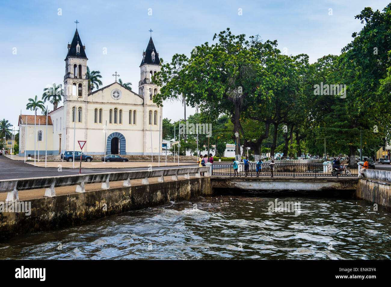 The cathedral of the city of Sao Tome, Sao Tome and Principe, Atlantic Ocean, Africa Stock Photo
