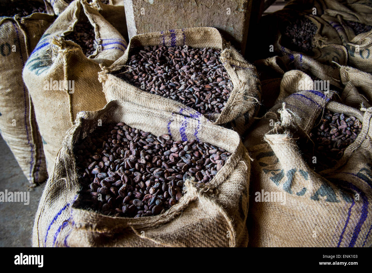 Cocoa bags hi-res stock photography and images - Alamy