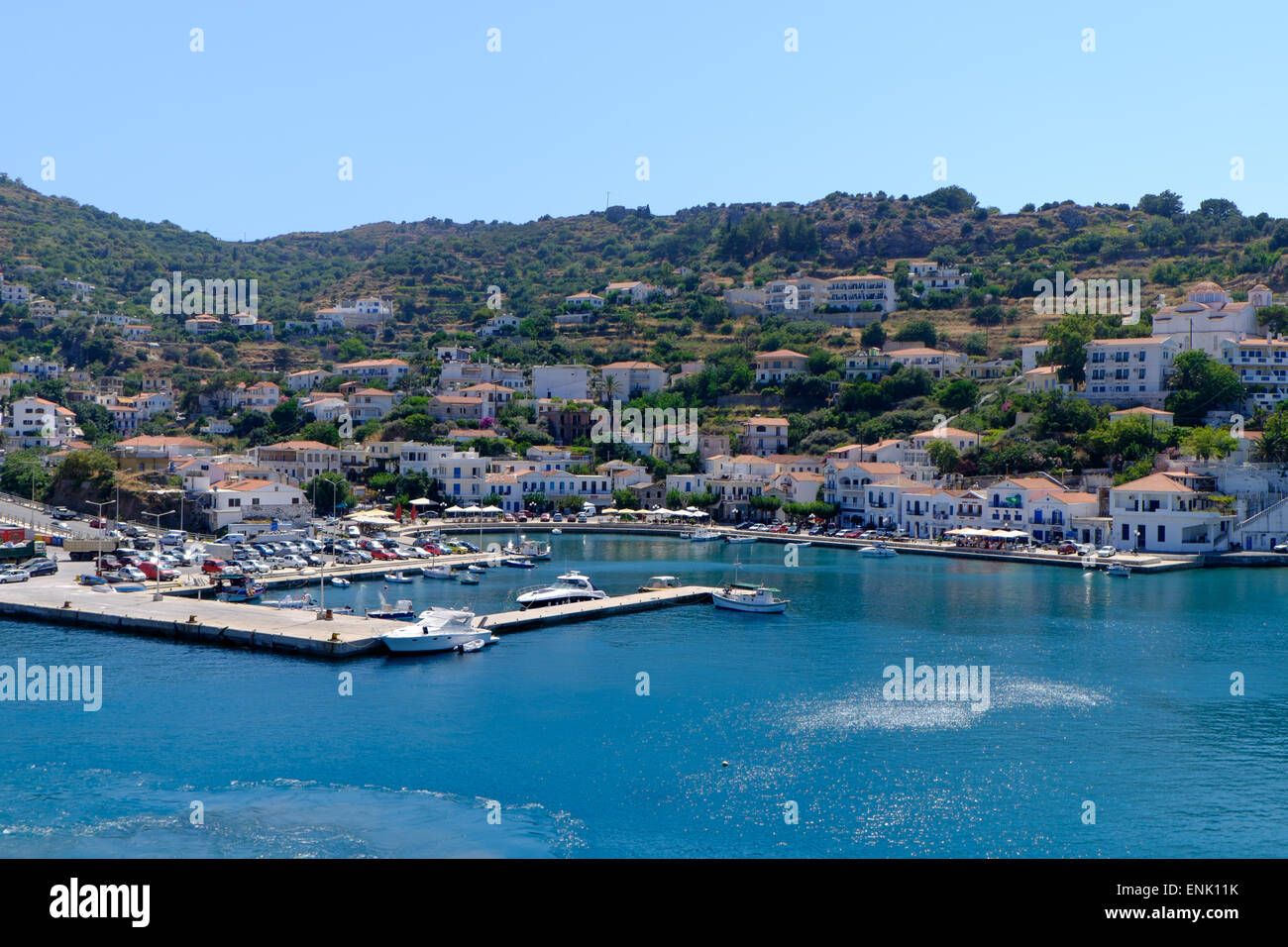 Evdilos village, Ikaria island, North Aegean islands, Greek Islands, Greece, Europe Stock Photo
