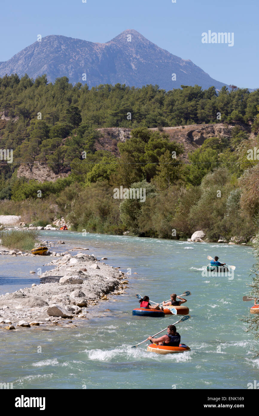 Ring Raft Rubber ring rafting, Saklikent Gorge, near Fethiye, Mugla Province ...