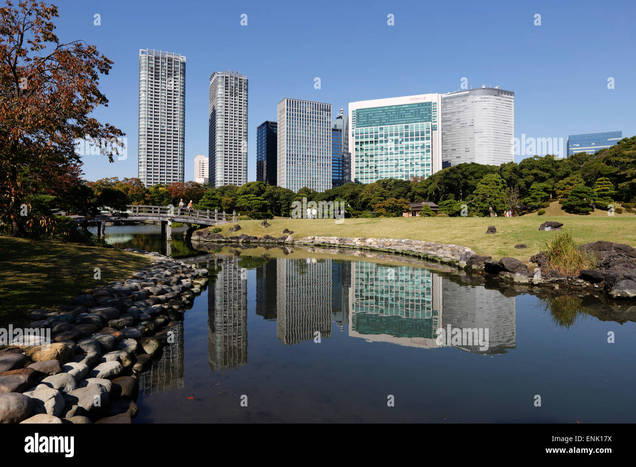 Hamarikyu Gardens, Chuo, Tokyo, Japan, Asia Stock Photo
