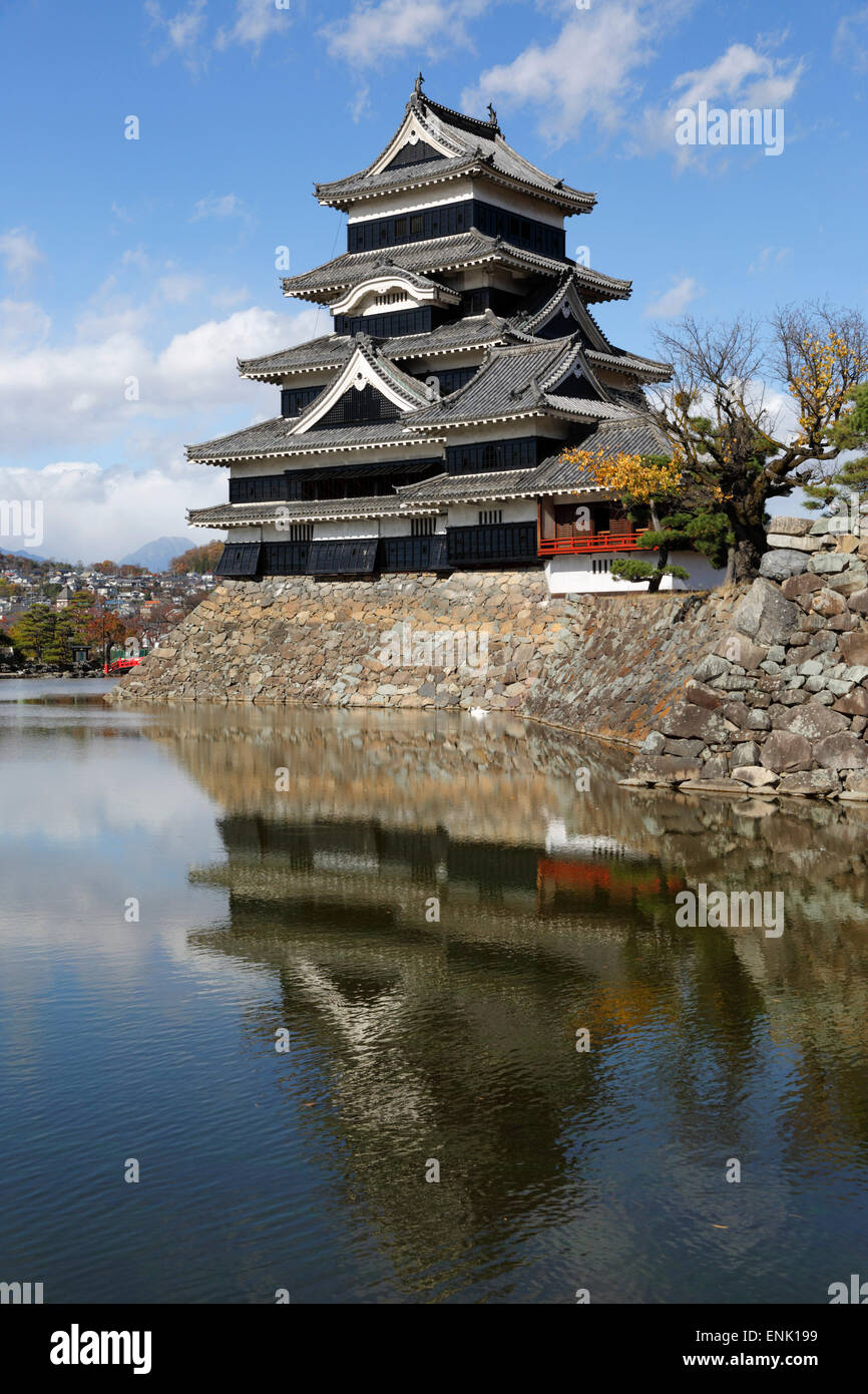 Matsumoto-jo (Wooden Castle), Matsumoto, Central Honshu, Japan, Asia Stock Photo