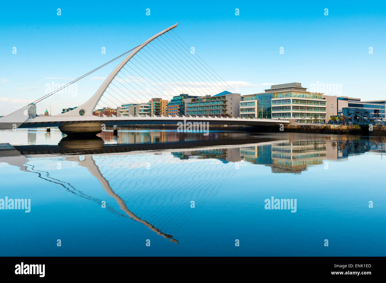 Samuel Beckett Bridge over the River Liffey, Dublin, County Dublin, Republic of Ireland, Europe Stock Photo