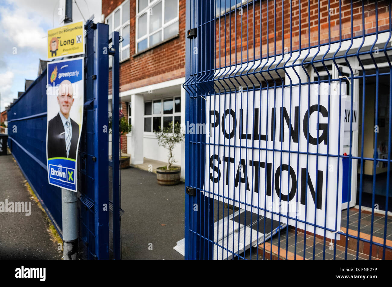 UK Polling Station during a general election Stock Photo Alamy