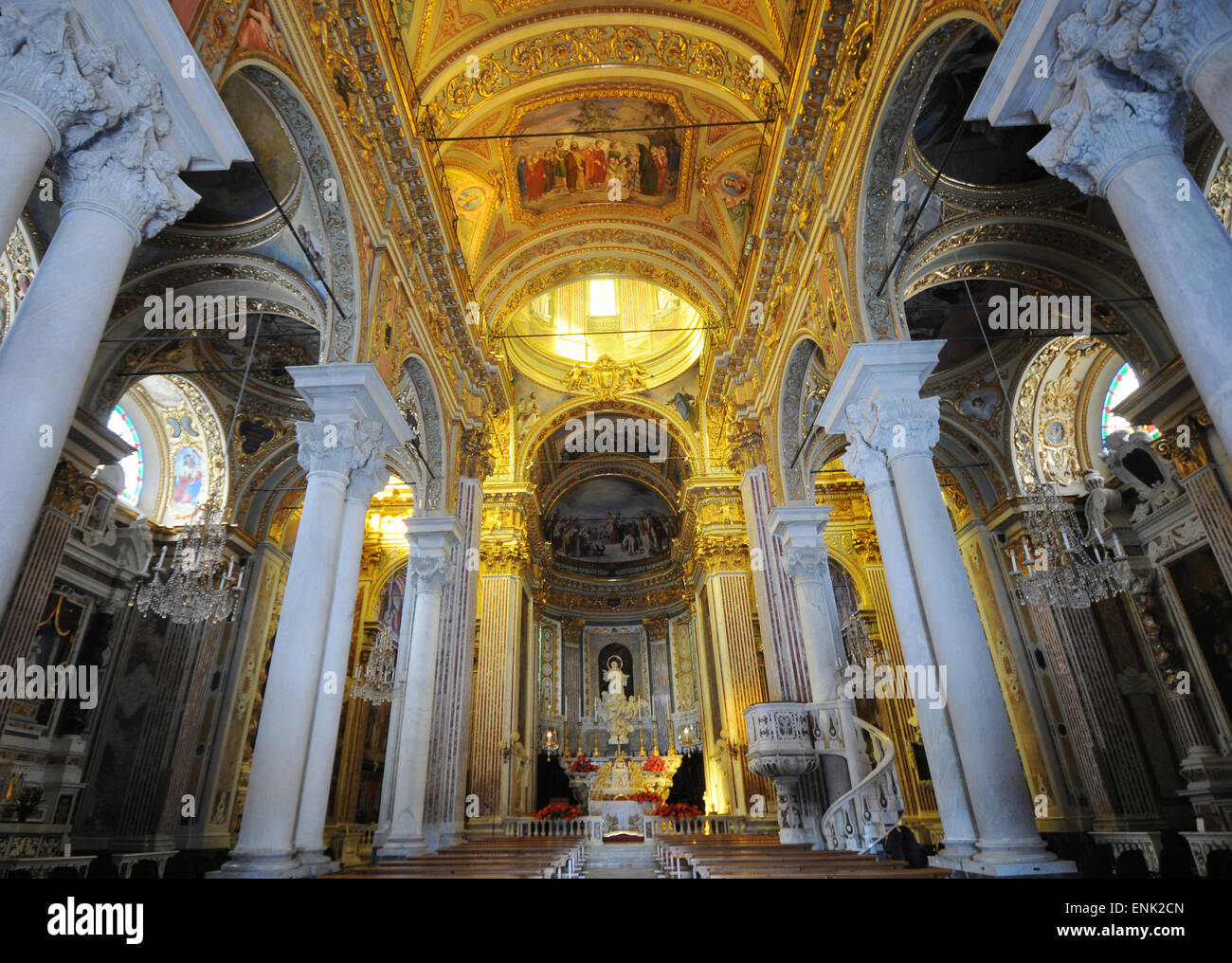 Europe , Italy ,Liguria , Lavagna , Basilica of Santo Stefano Stock