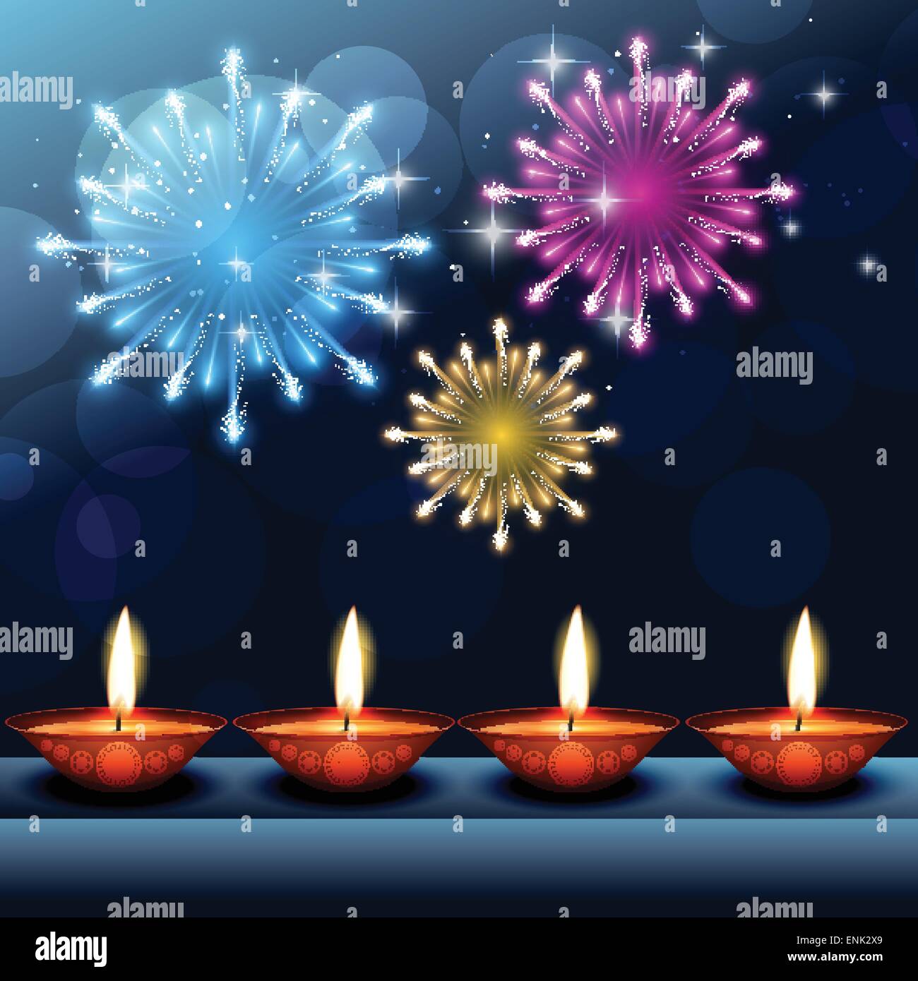vector beautiful happy diwali background Stock Vector Image & Art - Alamy