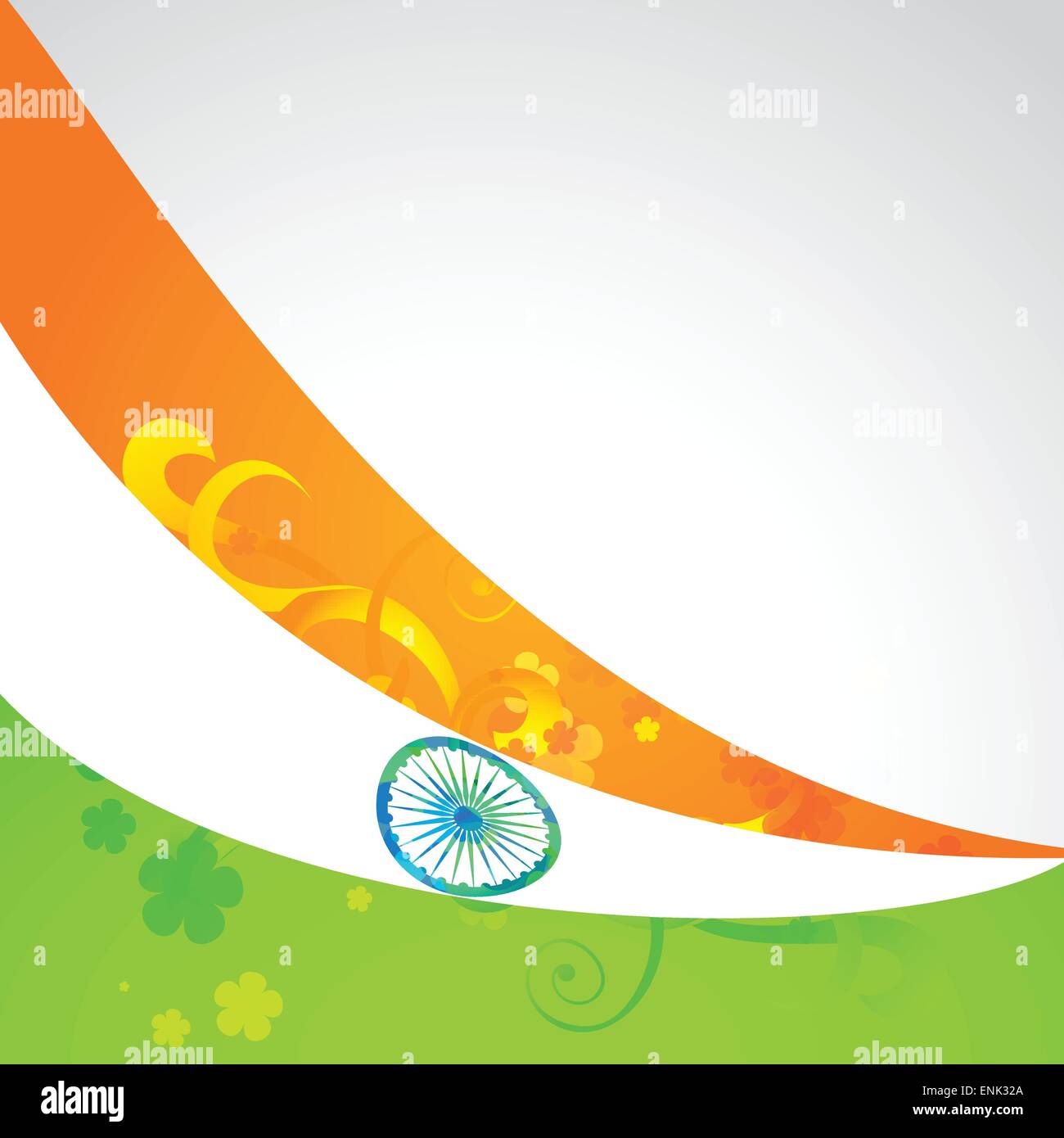 indian vector flag in wave style background Stock Vector Image & Art ...