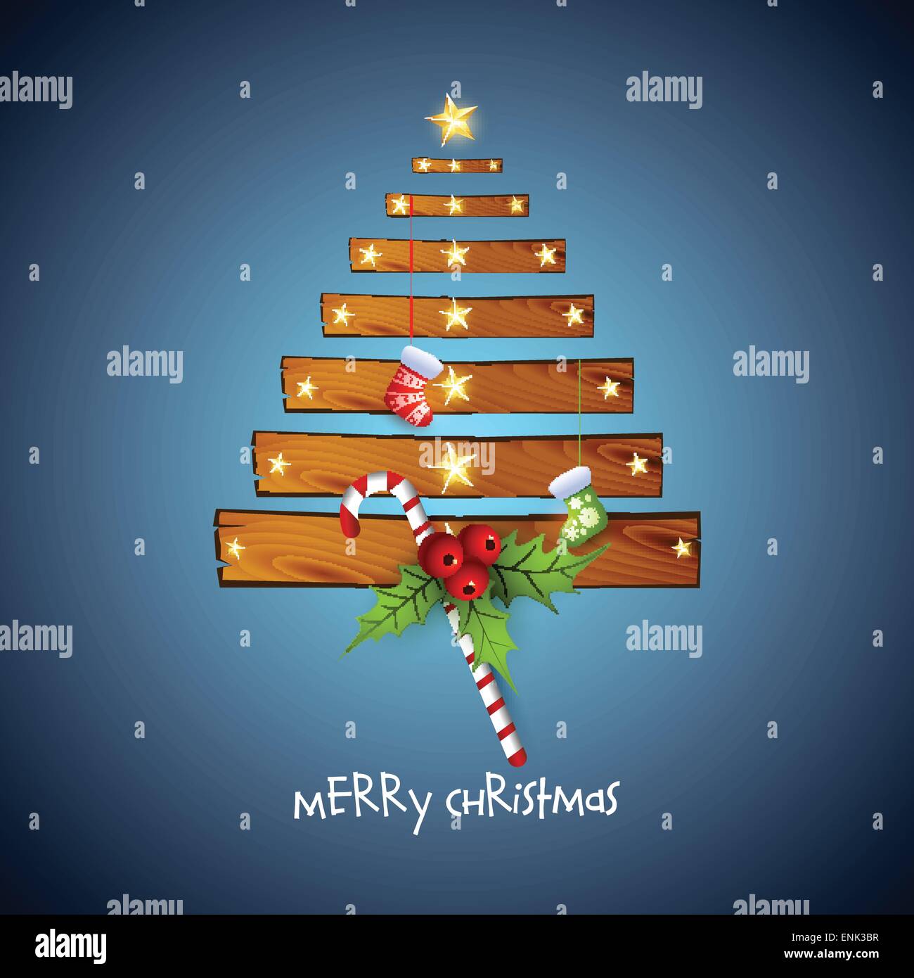 Vector creative christmas tree with wood Stock Vector Image & Art - Alamy