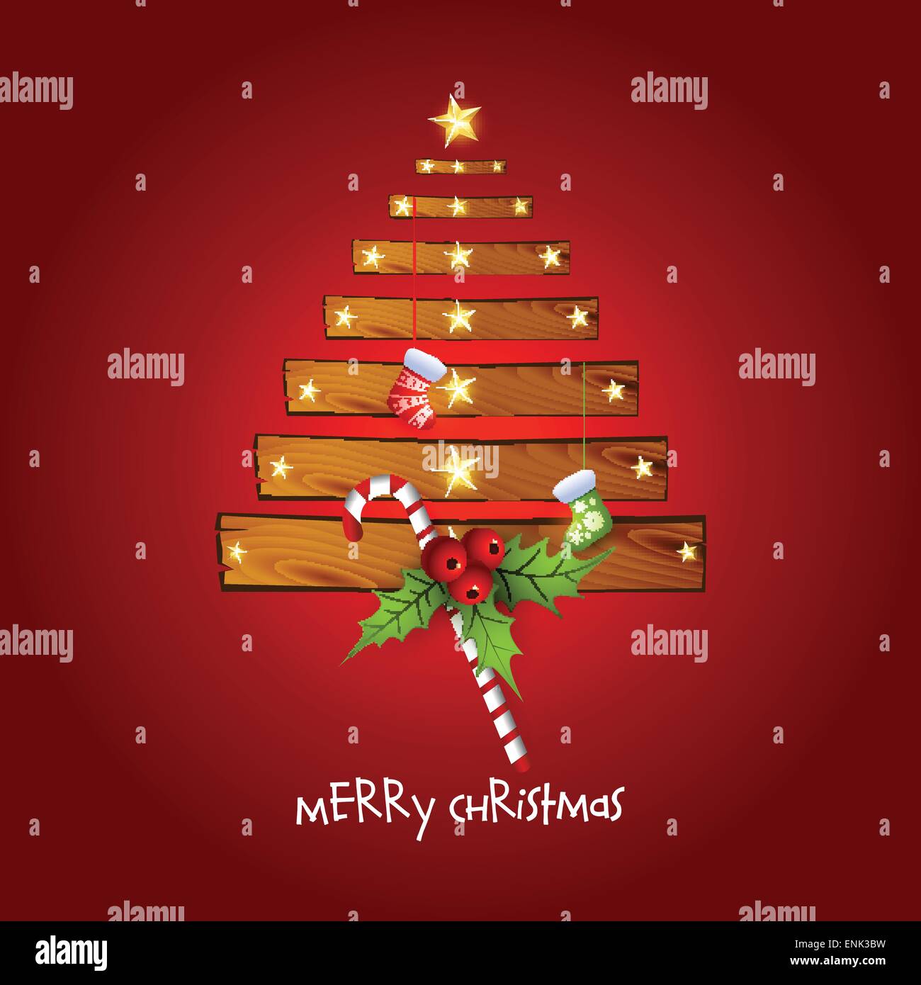 Vector creative christmas tree with wood Stock Vector Image & Art - Alamy
