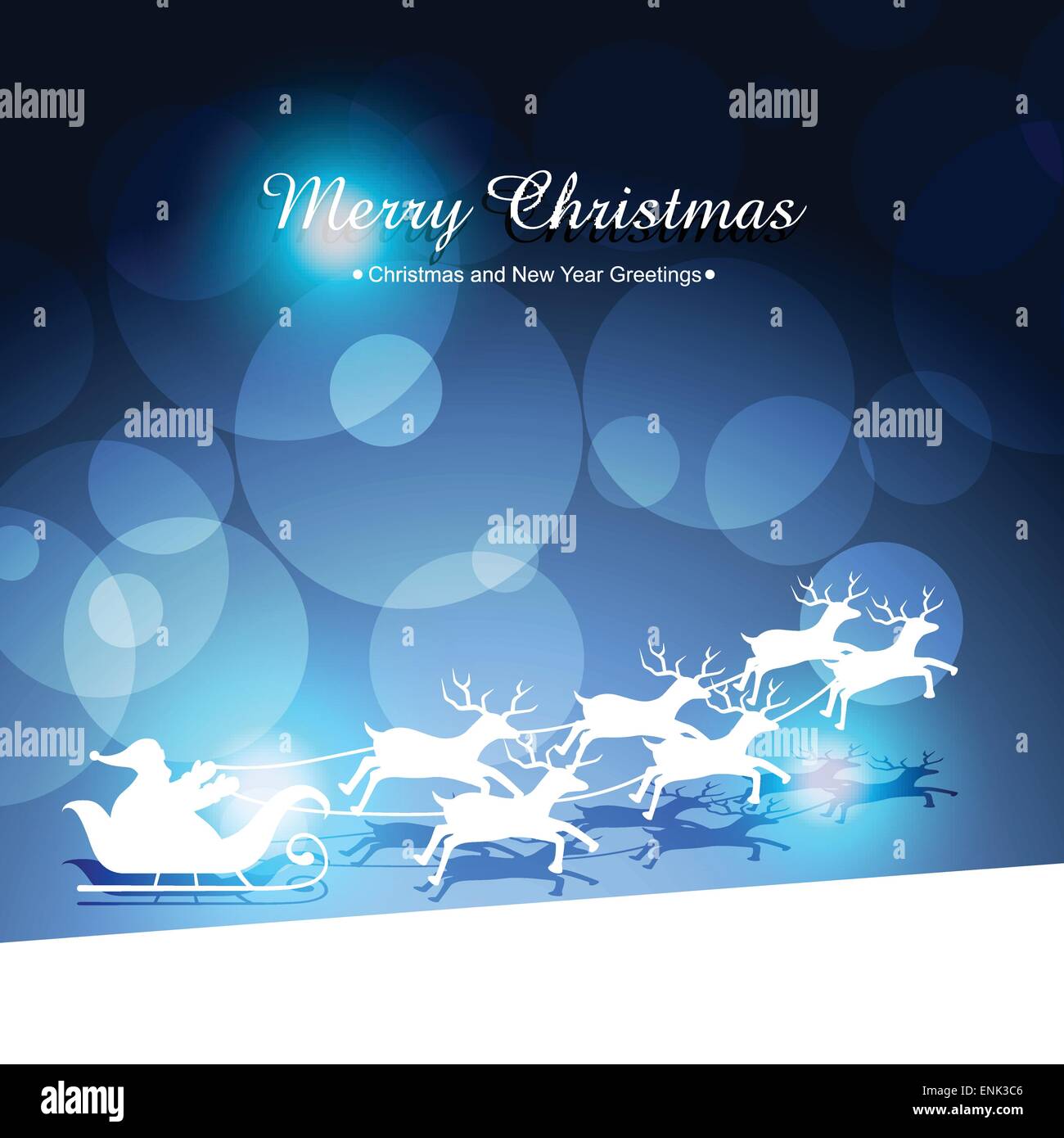 santa claus riding sleigh vector illustration Stock Vector Image & Art ...