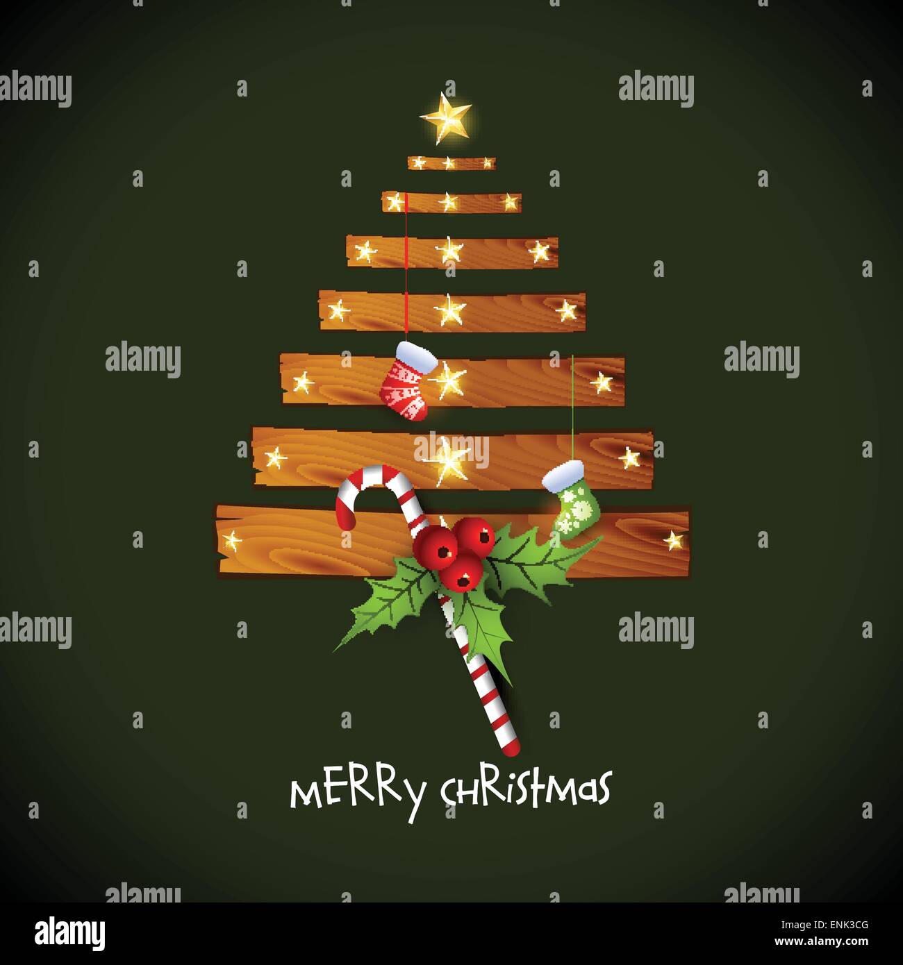 Vector creative christmas tree with wood Stock Vector Image & Art - Alamy