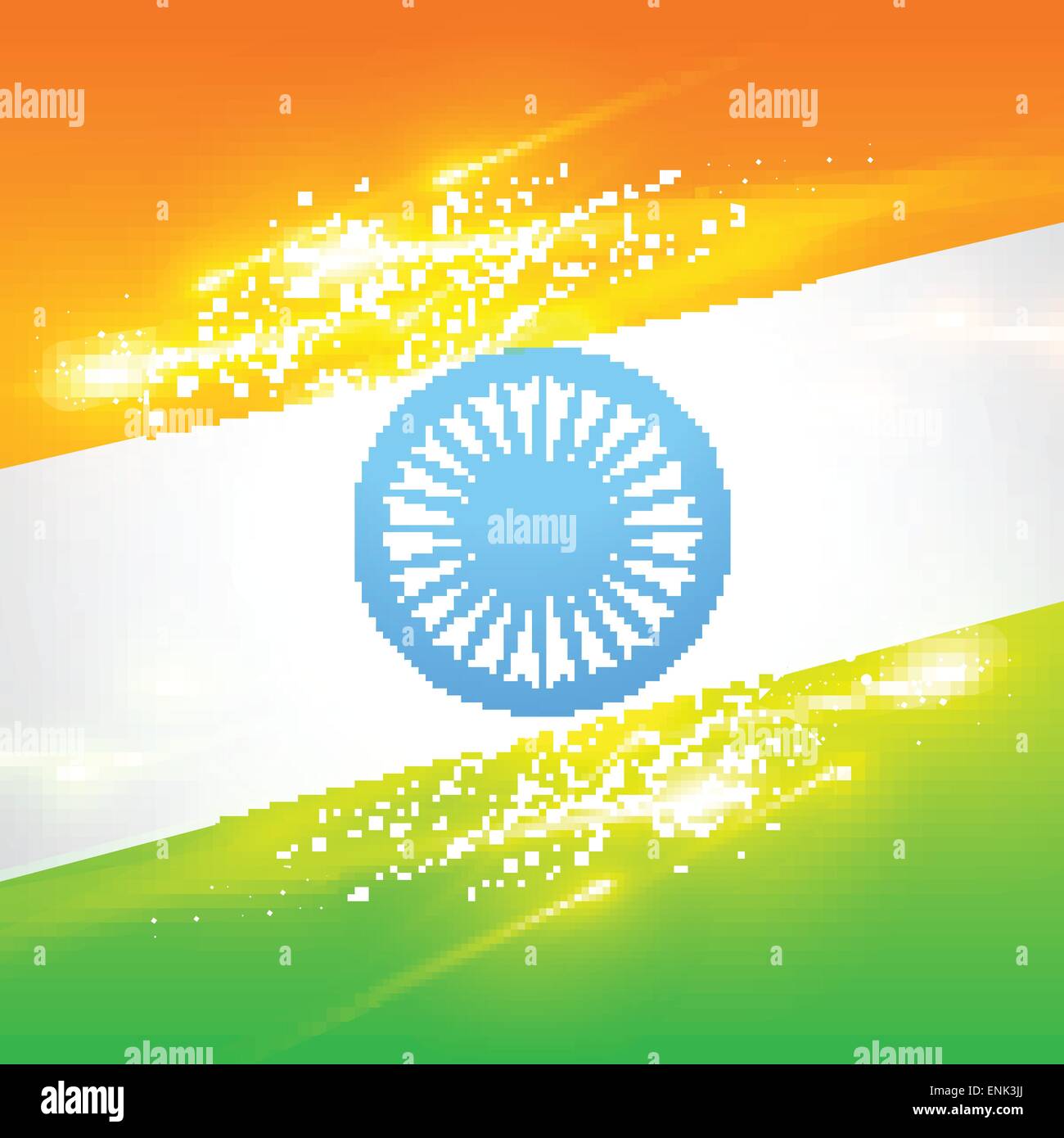 beautiful indian flag in glowing design Stock Vector Image & Art ...