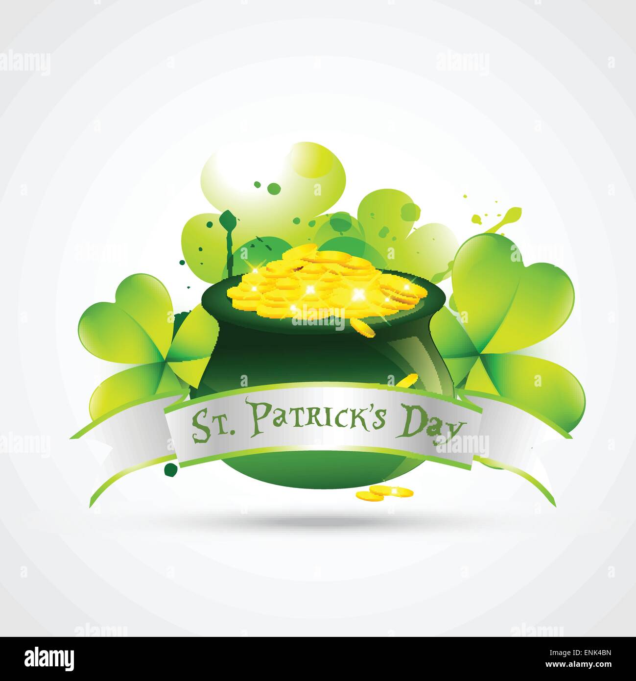 vector st. patricks day cauldron with gold coins Stock Vector Image &amp; Art - Alamy