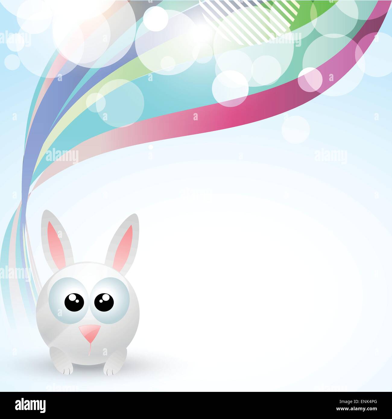 vector cute rabbit with space for your text Stock Vector Image & Art ...