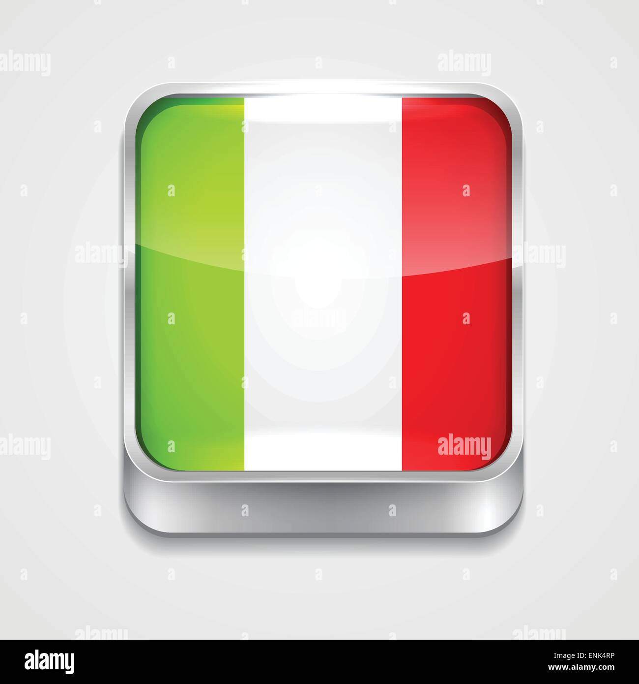 vector 3d style flag icon of italy Stock Vector