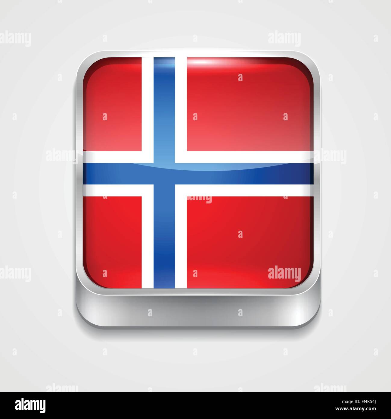 vector 3d style flag icon of norway Stock Vector Image & Art - Alamy