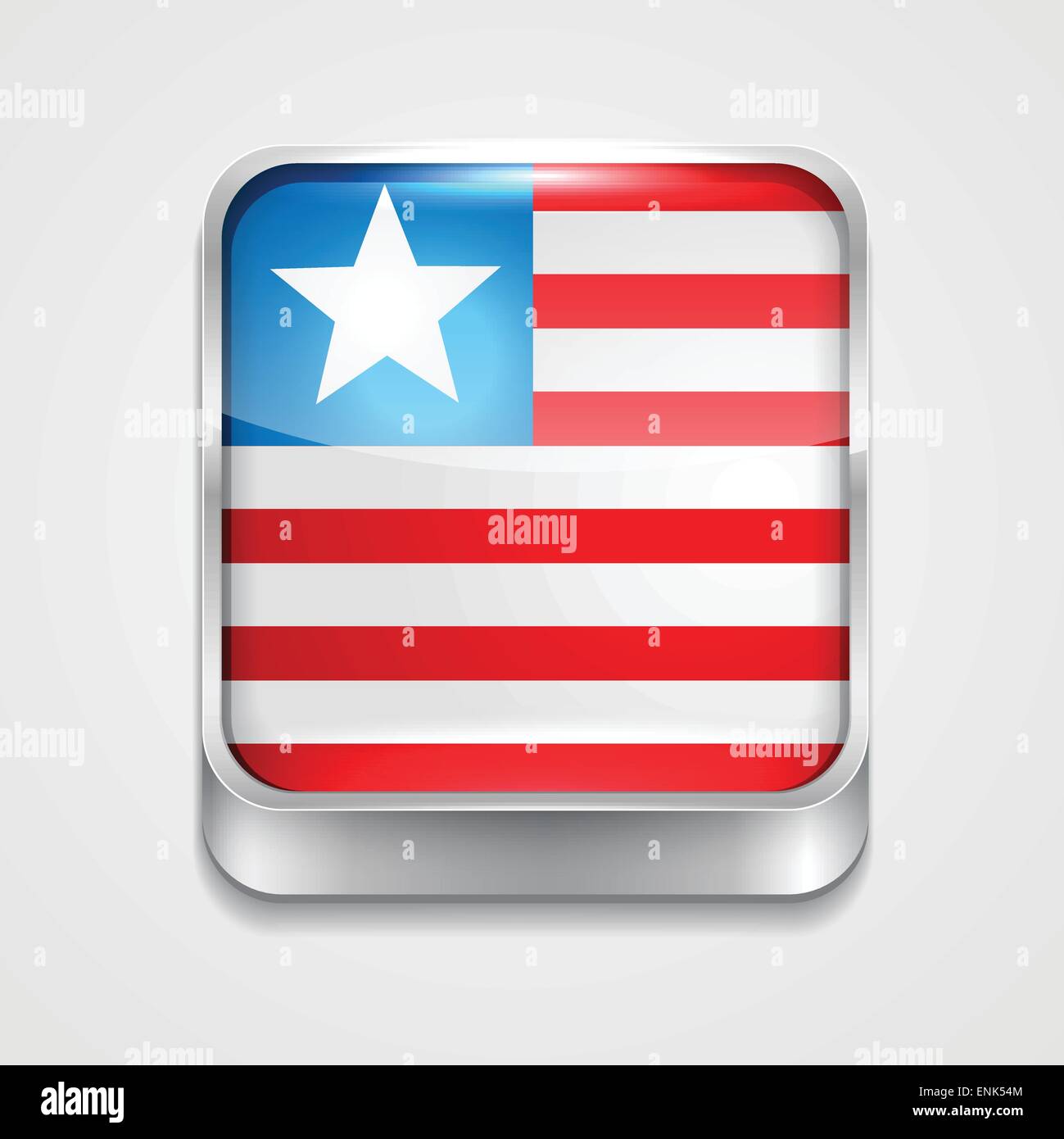 vector 3d style flag icon of liberia Stock Vector Image & Art - Alamy