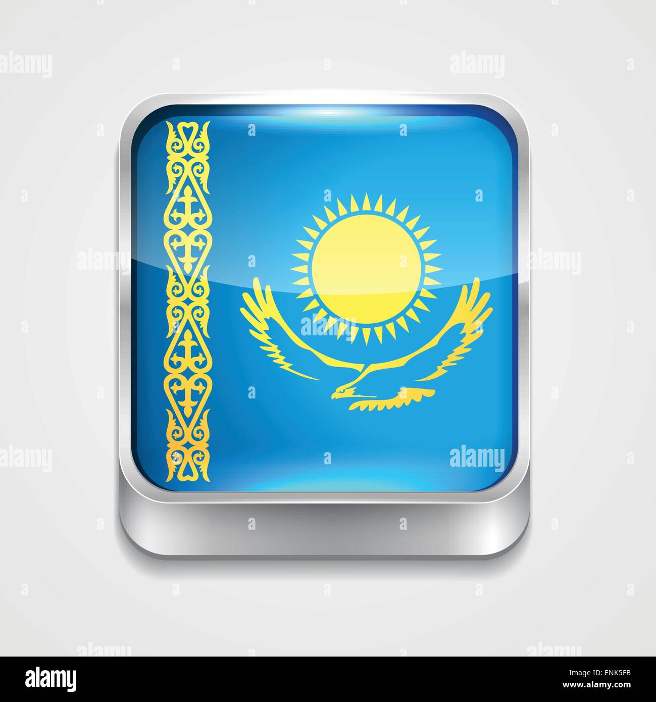 3d Map Illustration Kazakhstan Flag Stock Vector Images Alamy