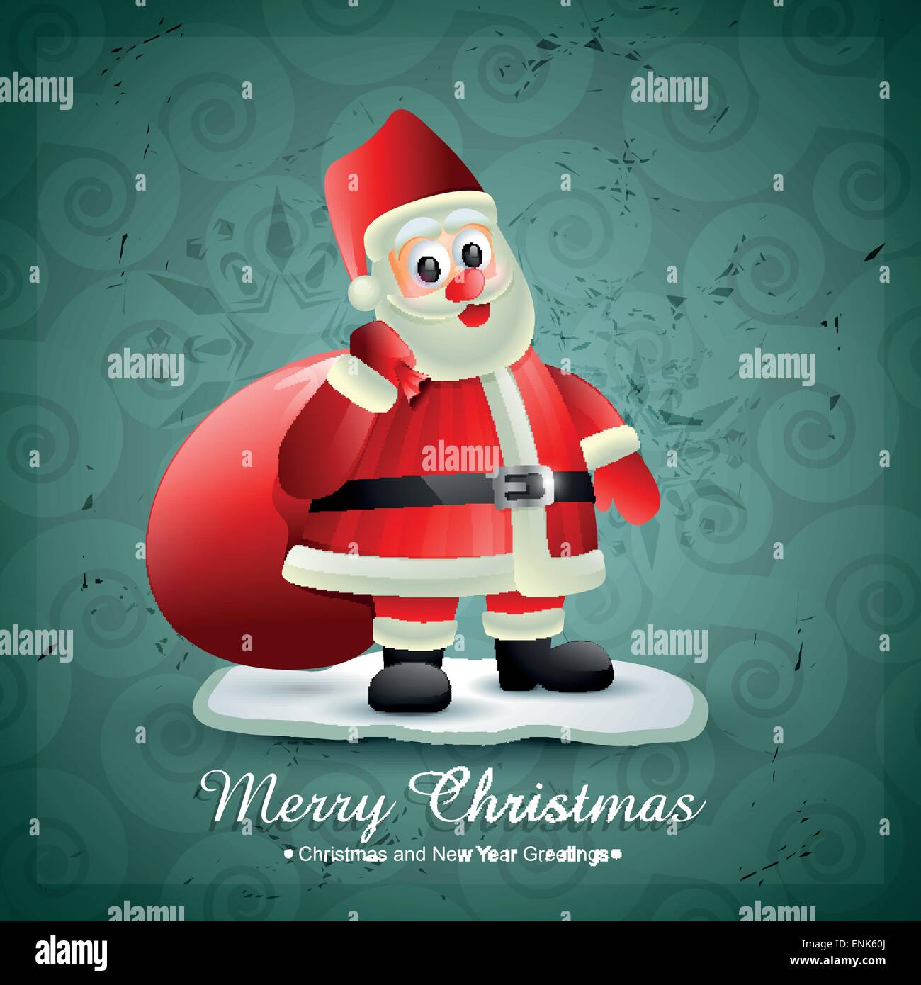 vector santa claus with bag of gifts Stock Vector Image & Art - Alamy