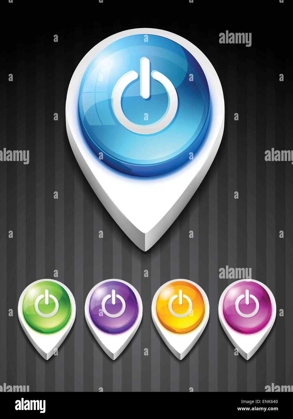 vector power icon in 3d style Stock Vector Image & Art - Alamy