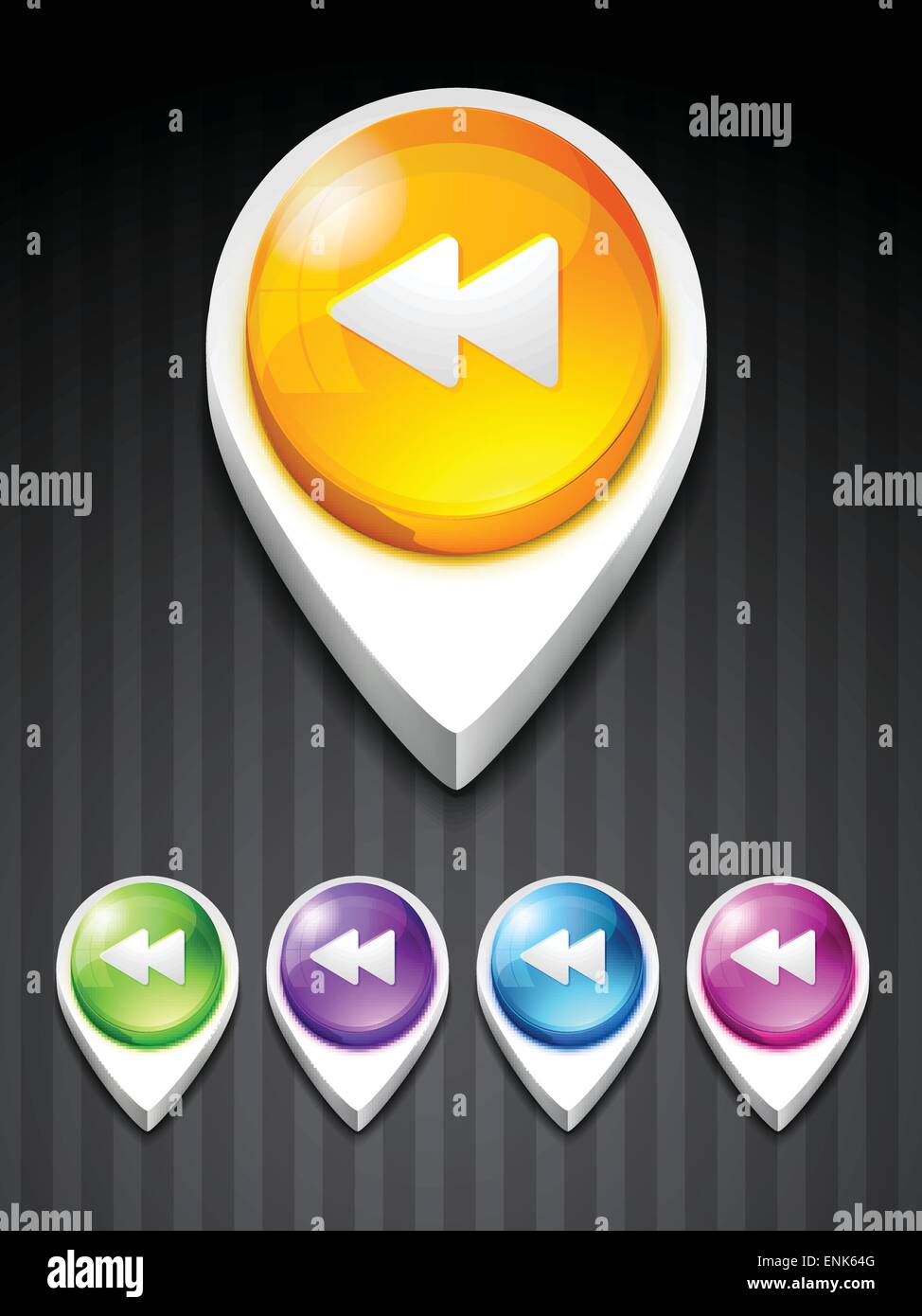 vector backward button 3d style icon Stock Vector Image & Art - Alamy