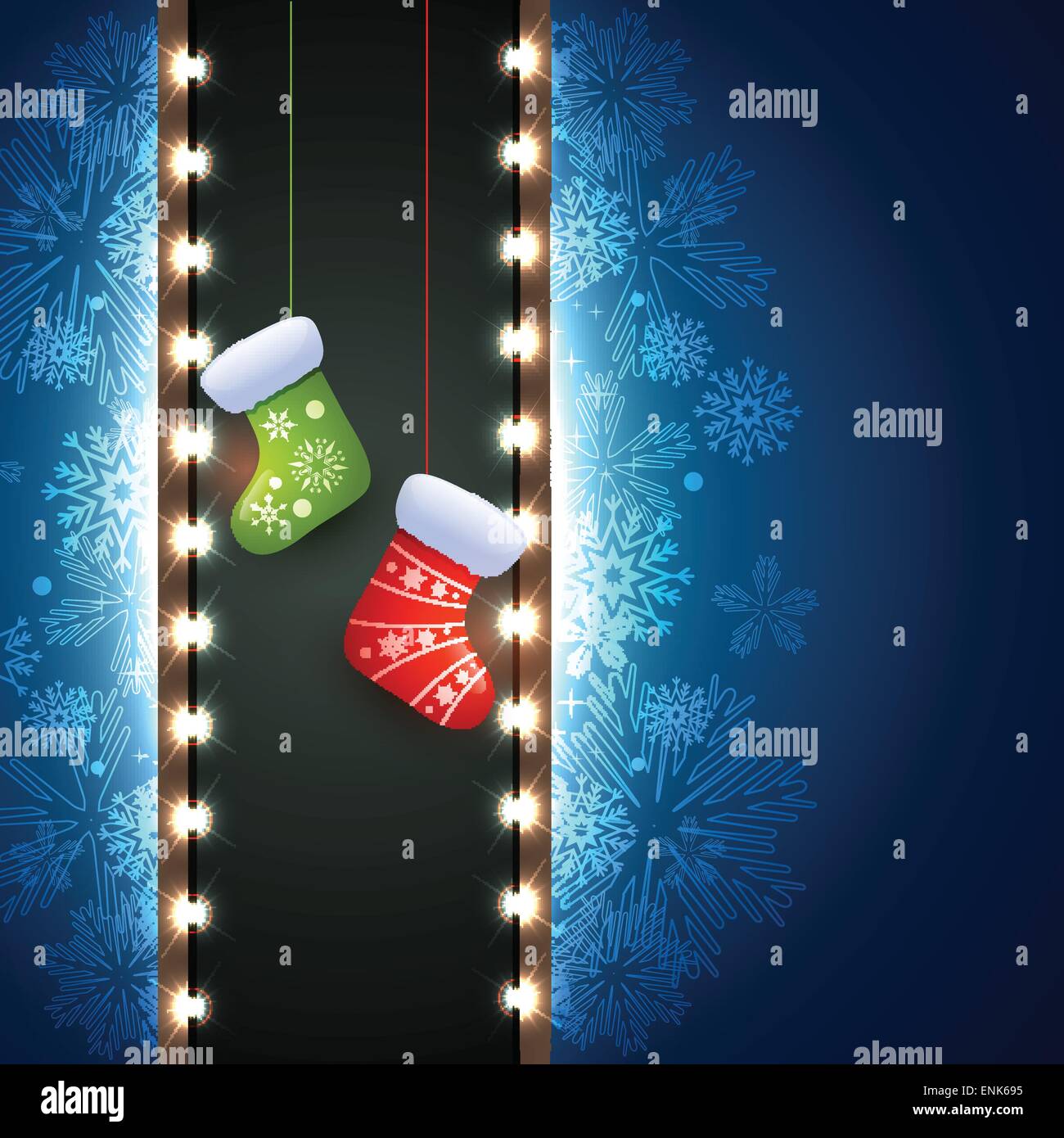 christmas socks in beautiful artistic background Stock Vector Image