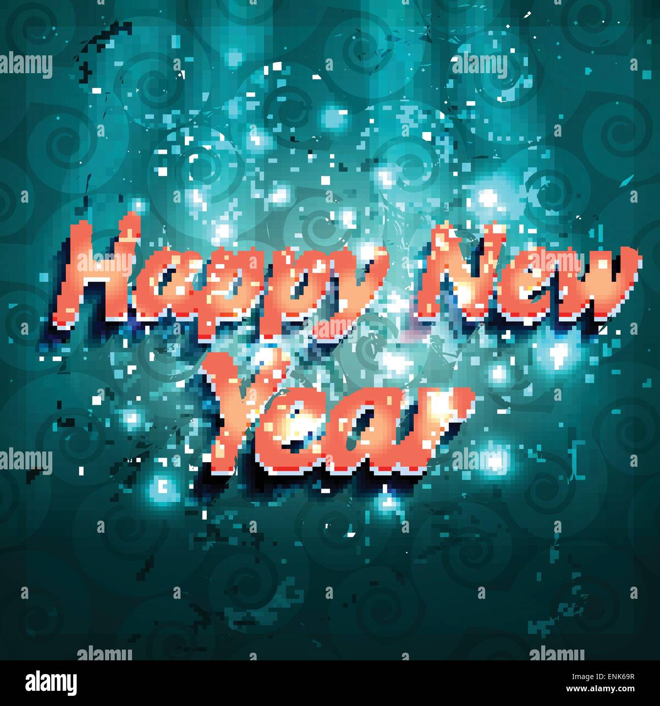 beautiful happy new year vector design Stock Vector Image & Art - Alamy