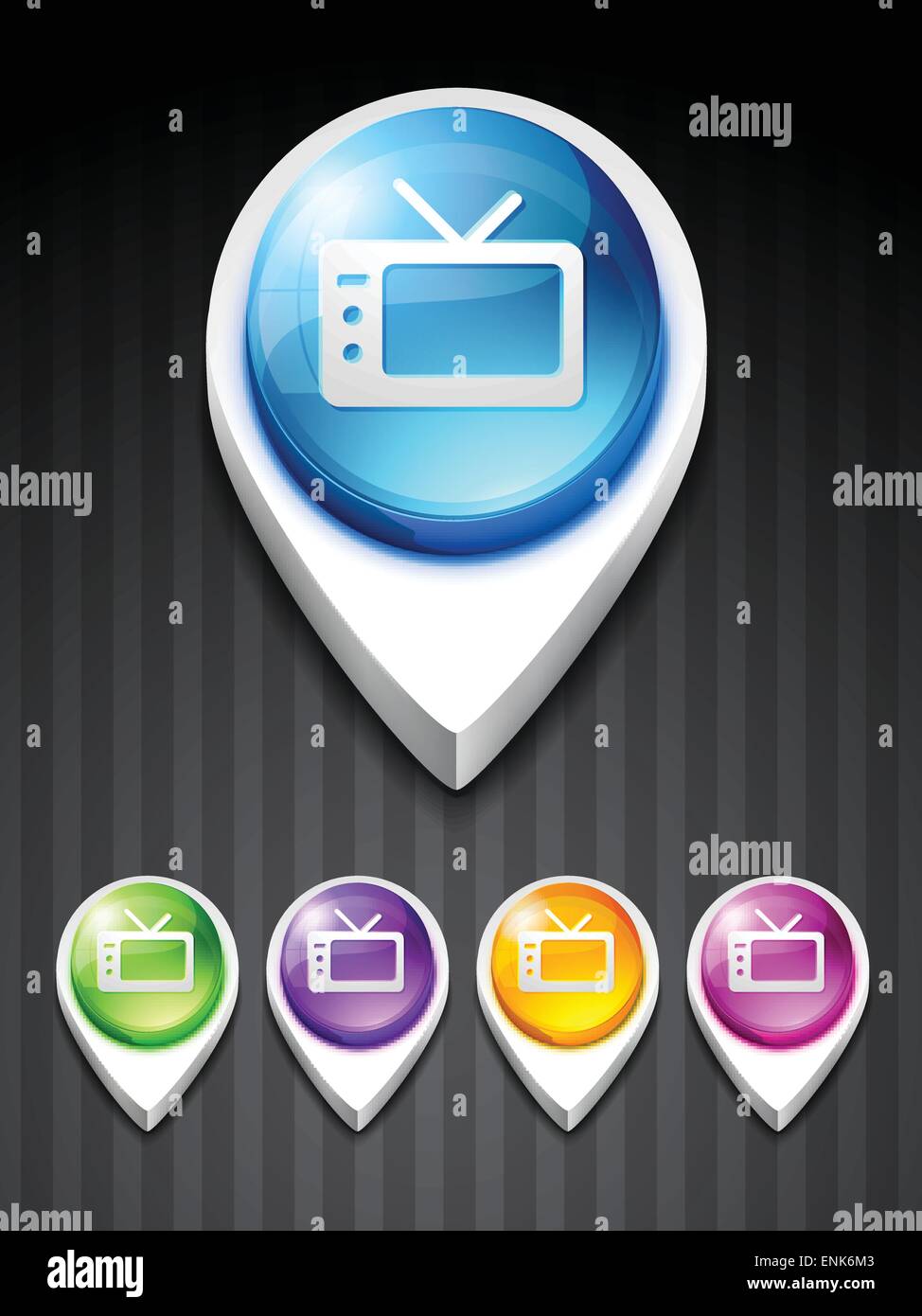 vector 3d style television icon Stock Vector Image & Art - Alamy