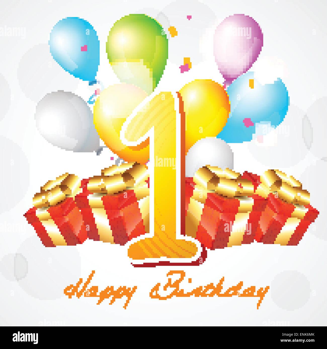 Happy first birthday anniversary Stock Vector Images - Page 2 - Alamy