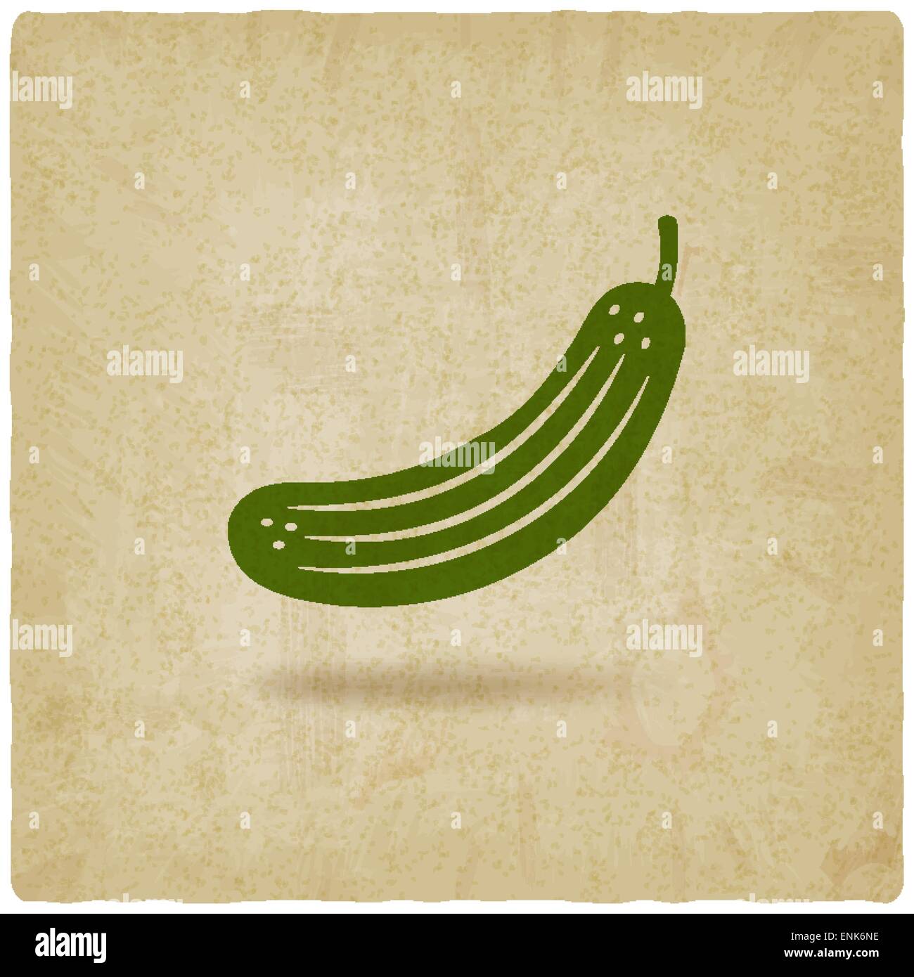 cucumber symbol old background vector illustration. eps 10 Stock