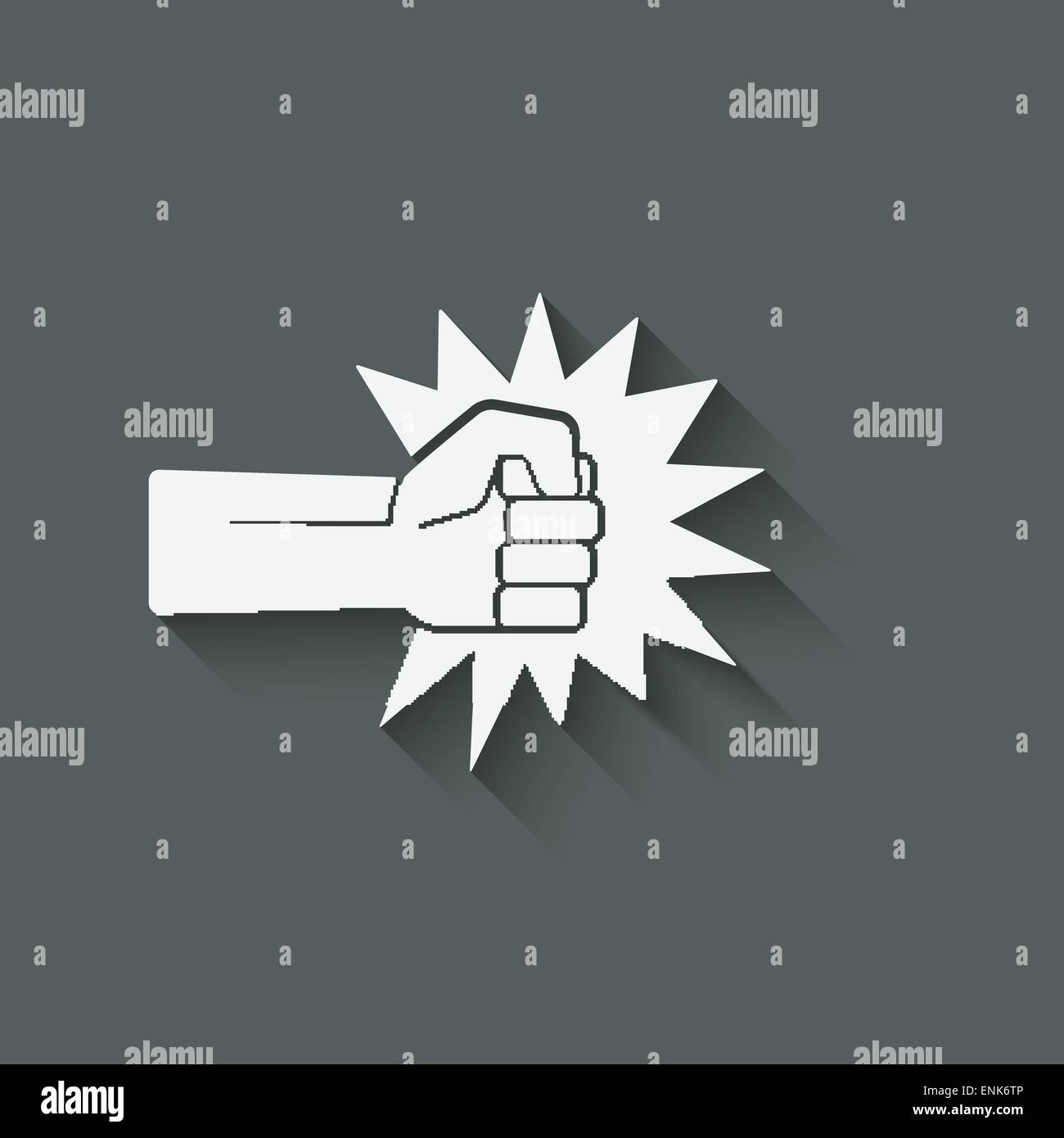 fist punch symbol vector illustration. eps 10 Stock Vector Image