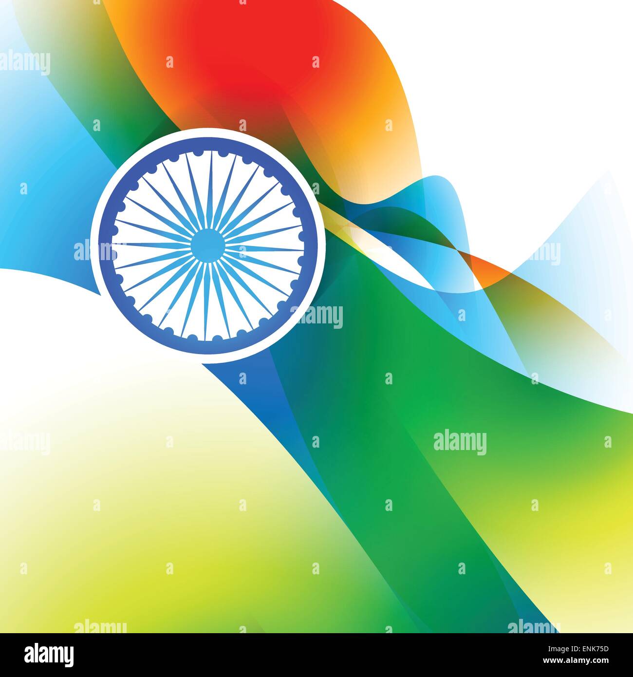 beautiful indian flag wave style background Stock Vector Image & Art ...