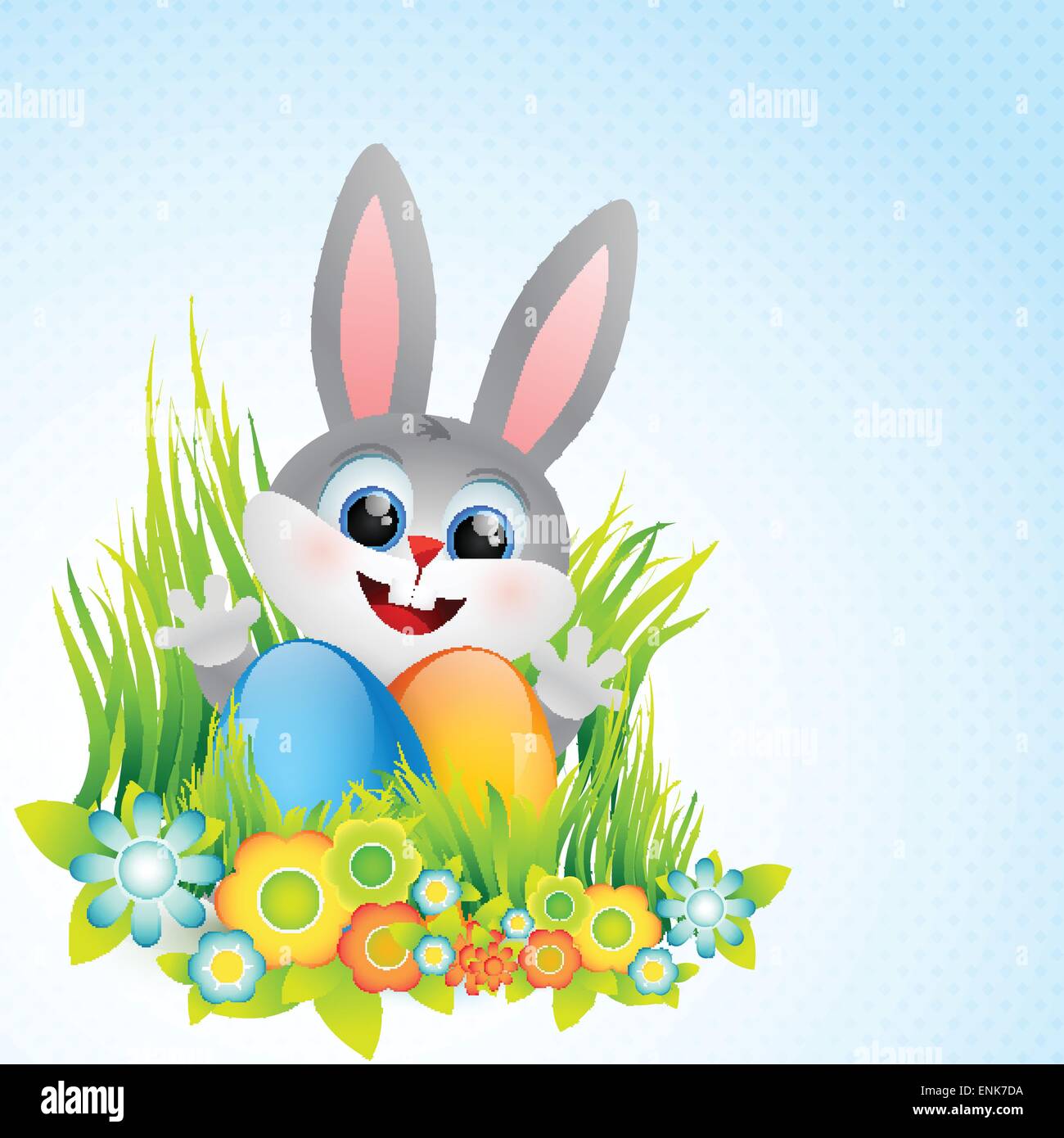 vector cute easter bunny illustration Stock Vector Image & Art - Alamy