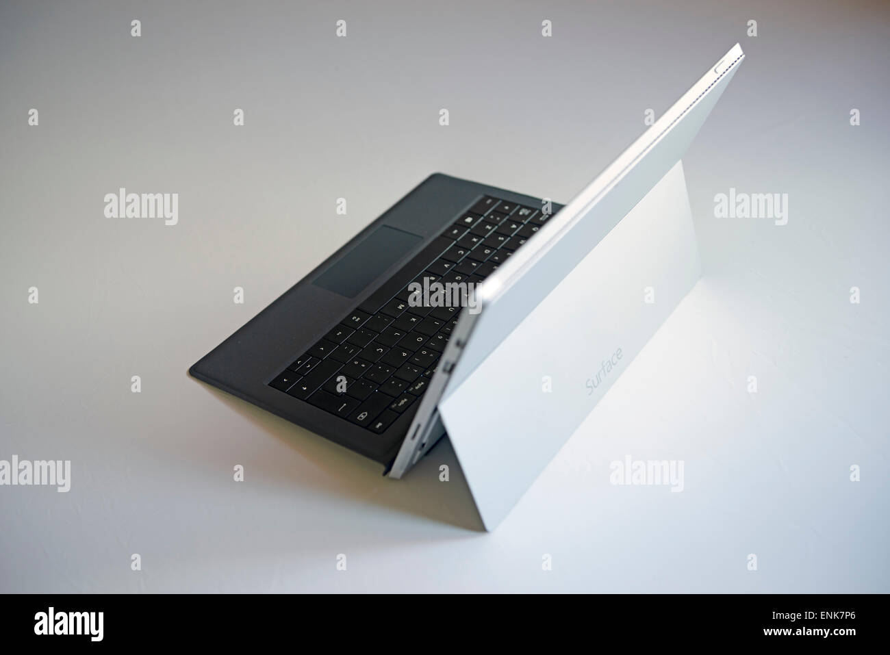 Microsoft Surface Pro 3 PC tablet computer cut out isolated on white background Stock Photo