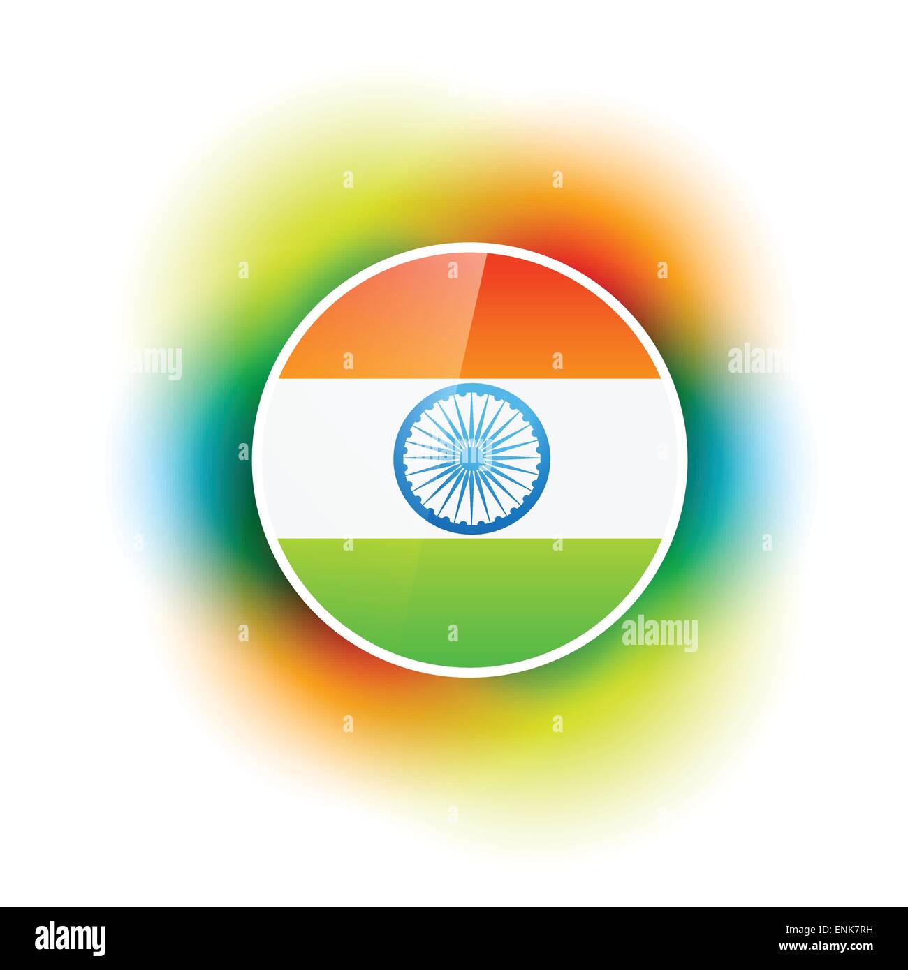 vector indian flag label on colorful background Stock Vector Image & Art -  Alamy