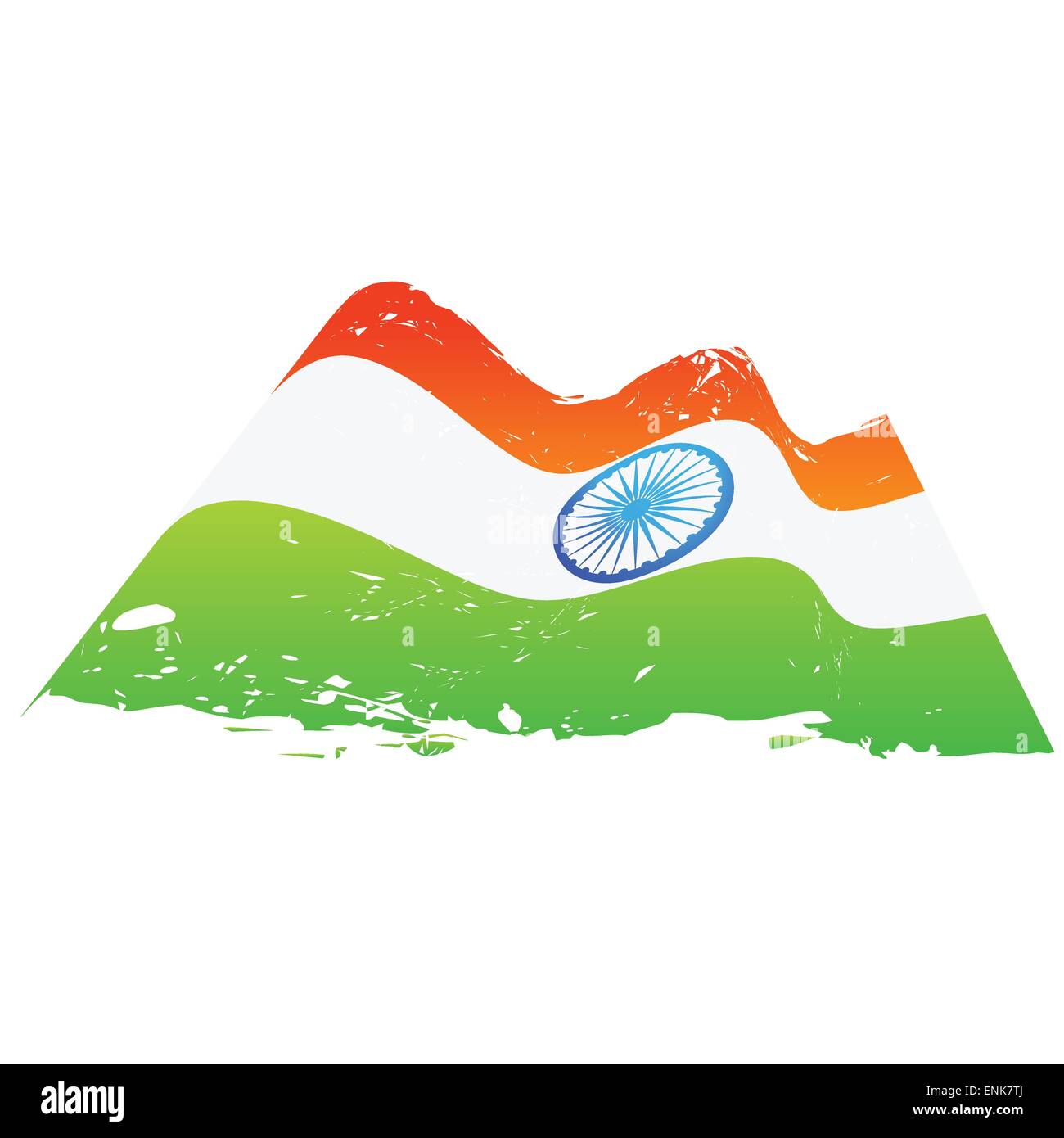 vector flag of india in wave style Stock Vector Image & Art - Alamy