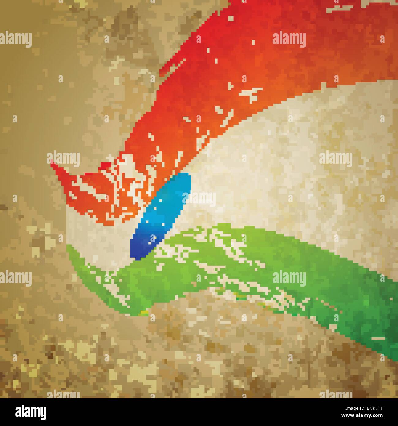 vector wave style indian flag background Stock Vector Image & Art - Alamy