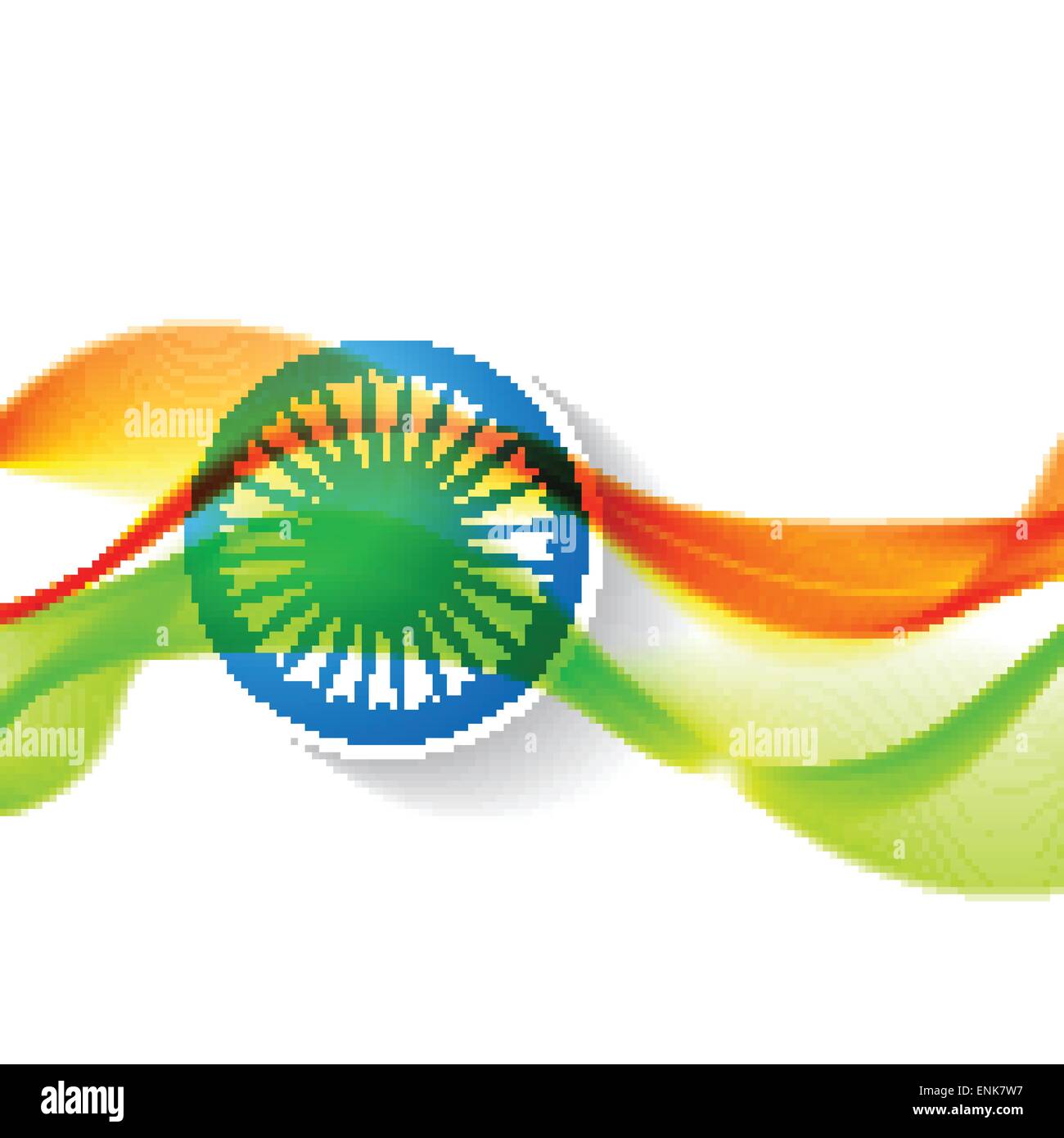 beautiful wave style indian flag design Stock Vector Image & Art - Alamy