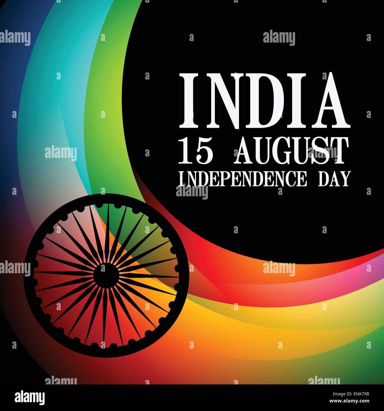 beautiful indian flag wave style background Stock Vector Image & Art ...