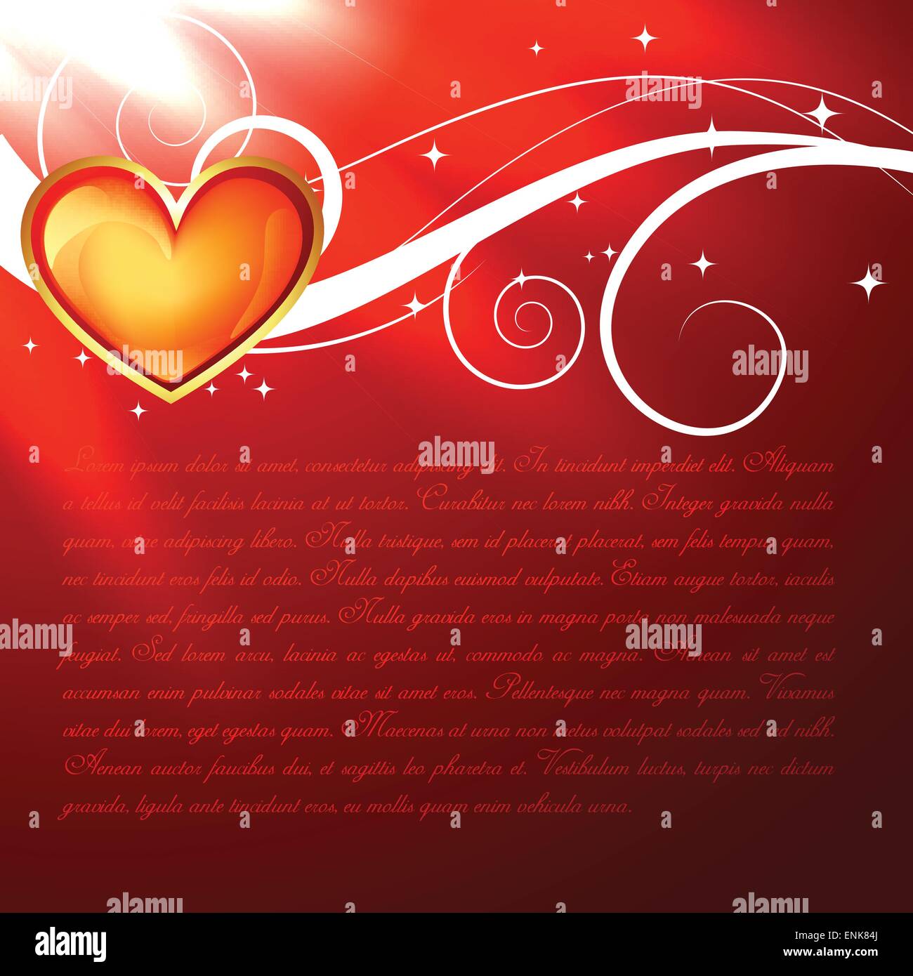 vector illustration of beautiful red heart Stock Vector Image & Art - Alamy