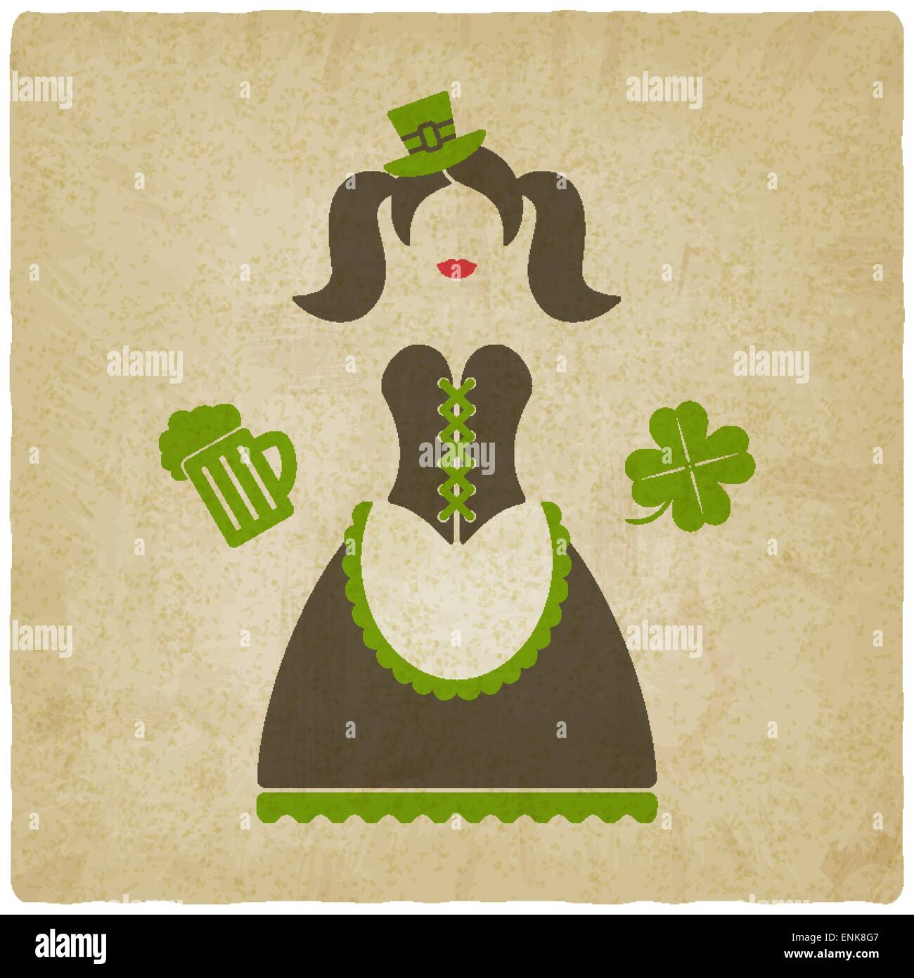 Irish girl traditional Stock Vector Images - Alamy