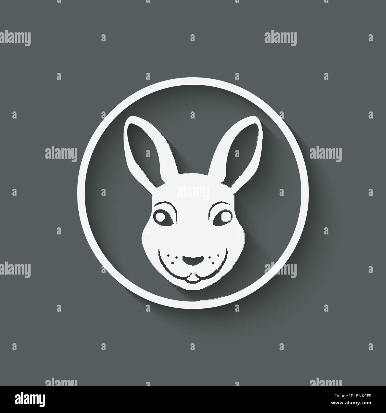 rabbit head symbol Stock Vector Image & Art Alamy