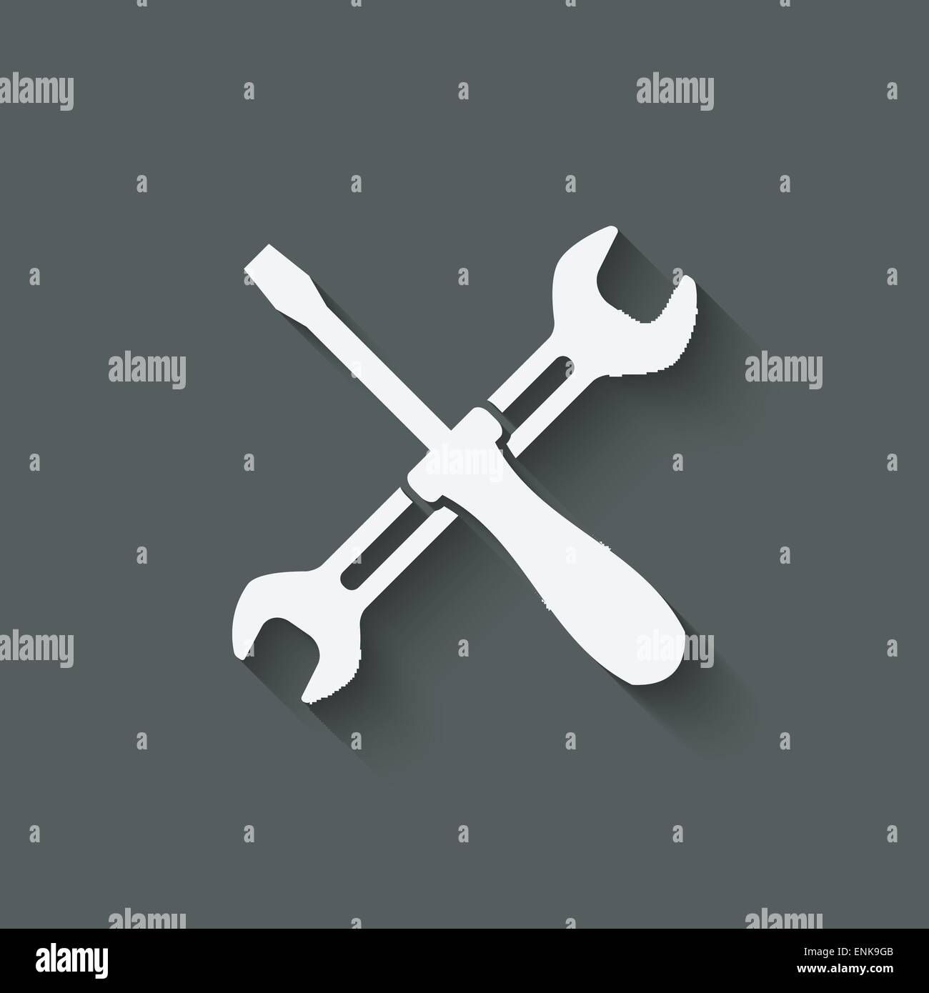 screw driver and wrench symbol vector illustration. eps 10 Stock