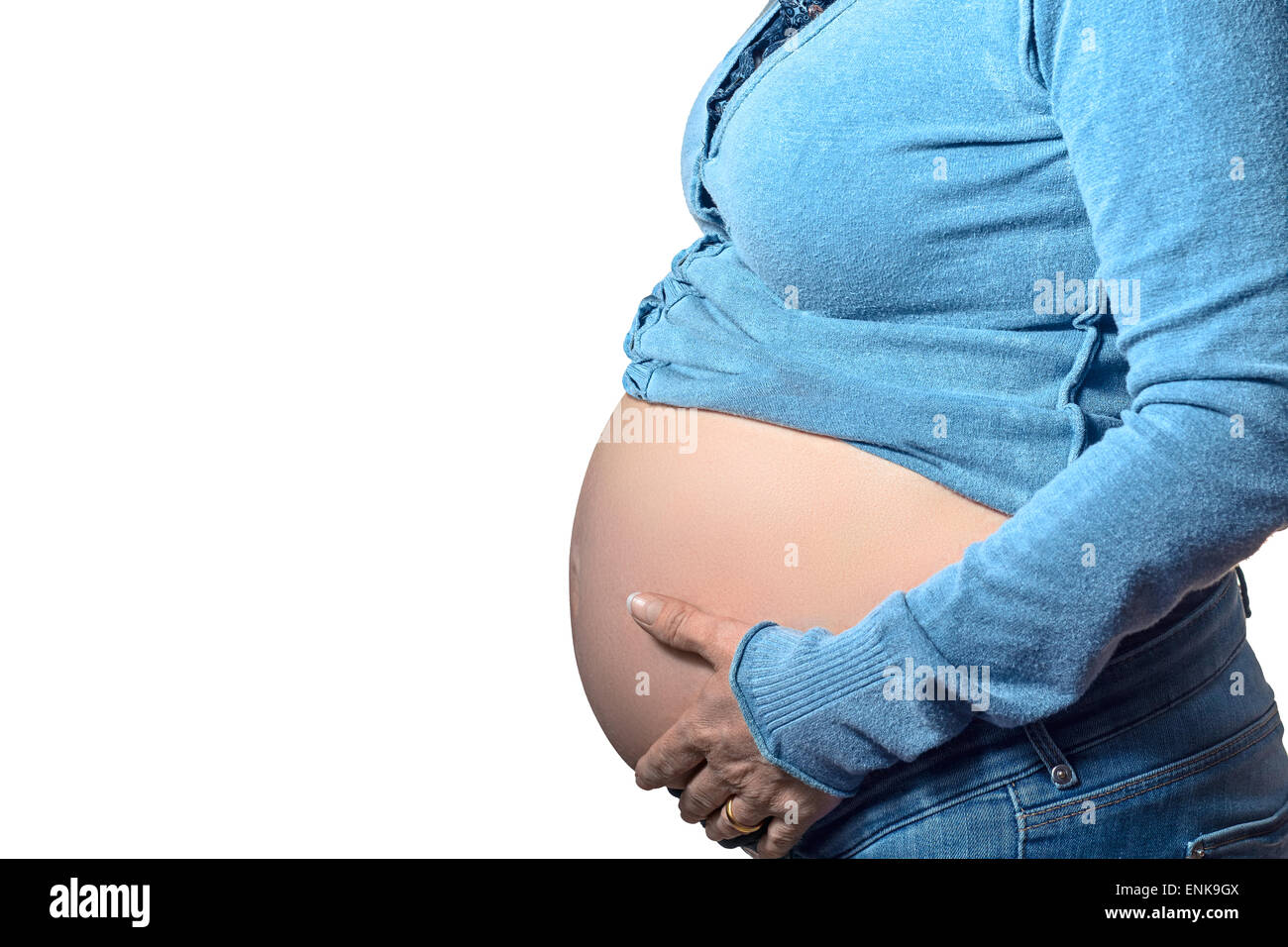 Pregnant woman of a boy Stock Photo