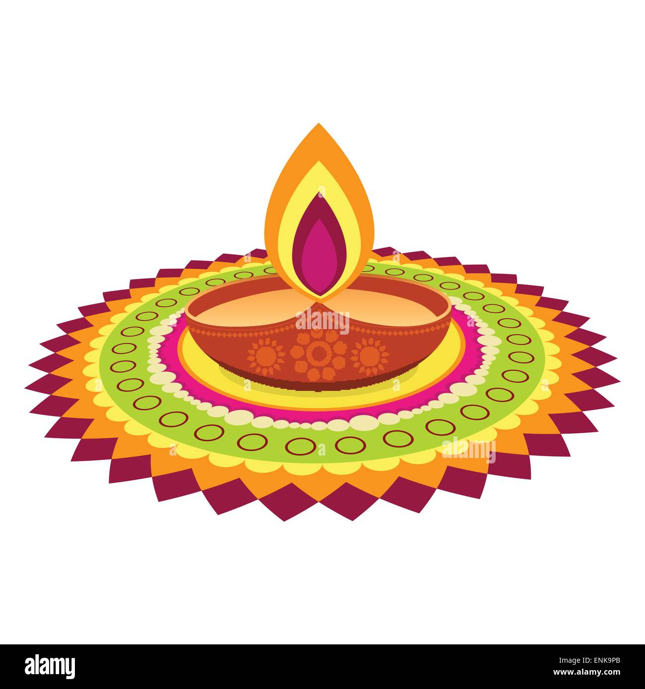 indian colorful diwali festival design Stock Vector