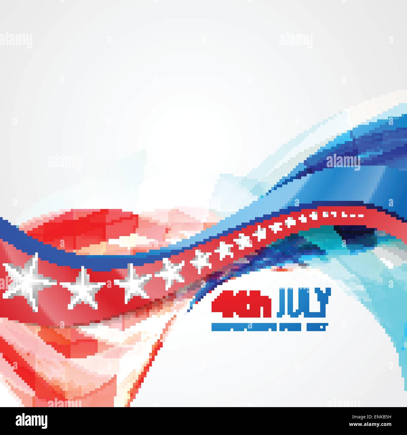 vector wave style american independence day background Stock Vector ...