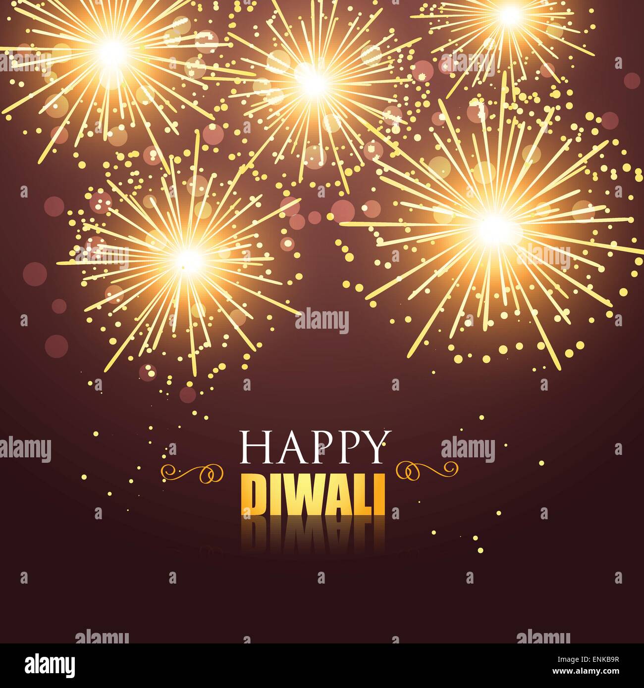 beautiful glowing happy diwali firework Stock Vector Image & Art ...